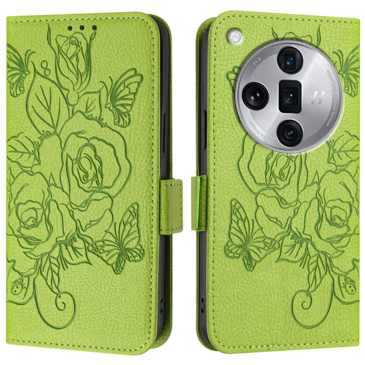 For OPPO Find X7 Ultra Embossed Rose RFID Anti-theft Leather Phone Case