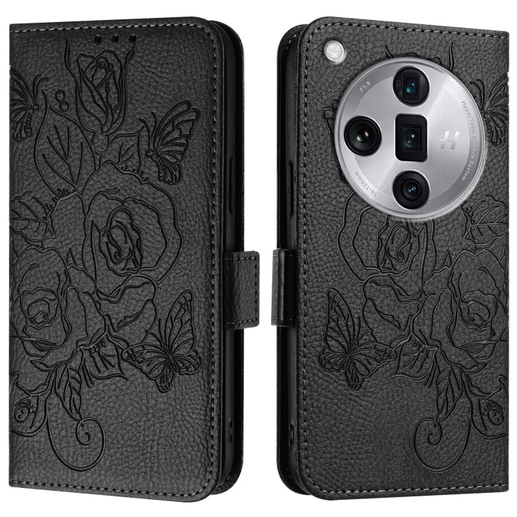 For OPPO Find X7 Ultra Embossed Rose RFID Anti-theft Leather Phone Case