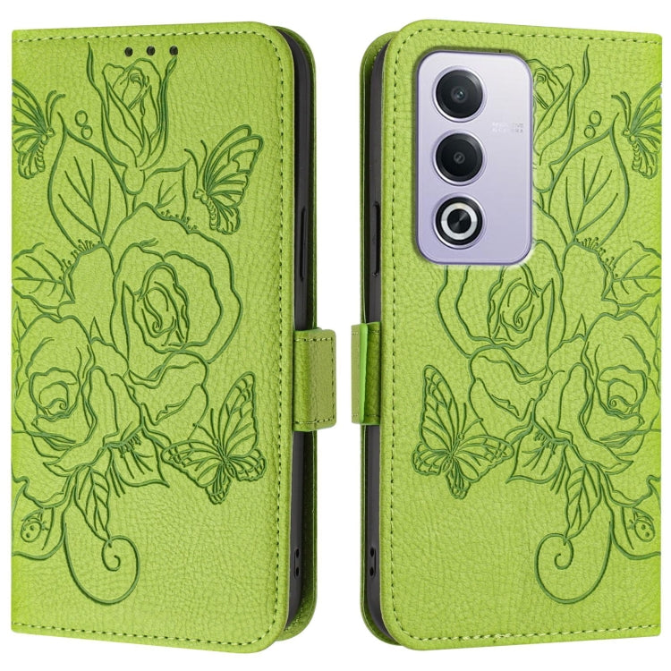 For OPPO A3 Pro 5G Global Embossed Rose RFID Anti-theft Leather Phone Case