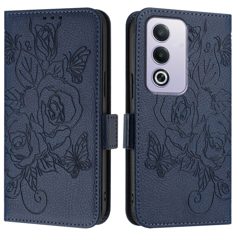 For OPPO A3 Pro 5G Global Embossed Rose RFID Anti-theft Leather Phone Case