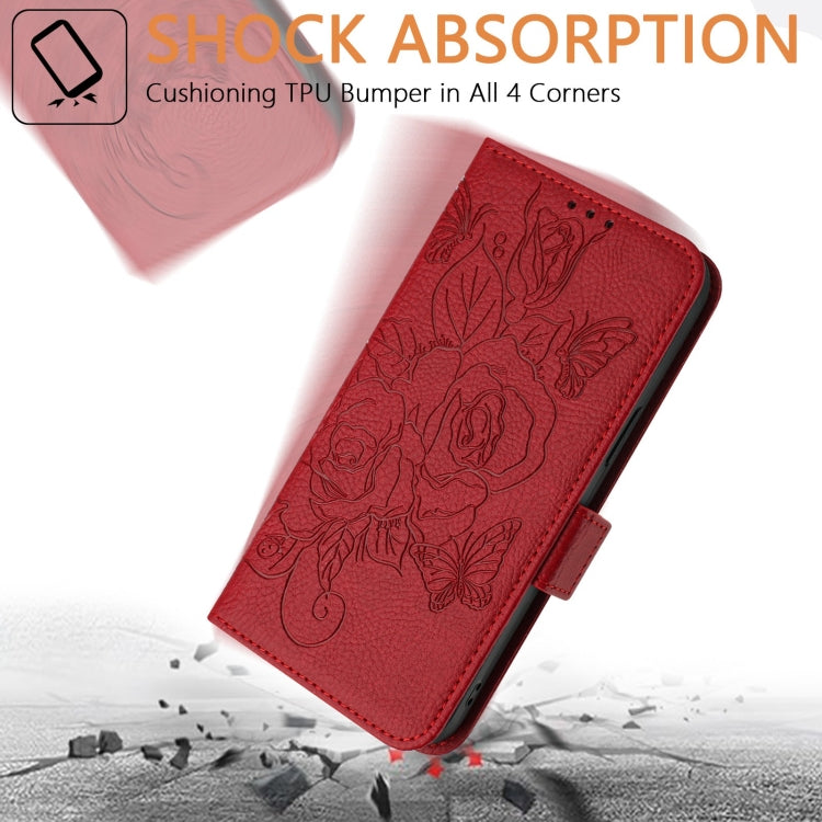 For OPPO A11s 4G Embossed Rose RFID Anti-theft Leather Phone Case