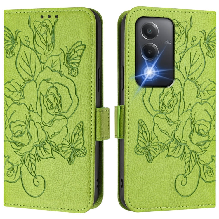 For OPPO A3 PRO 5G India Embossed Rose RFID Anti-theft Leather Phone Case