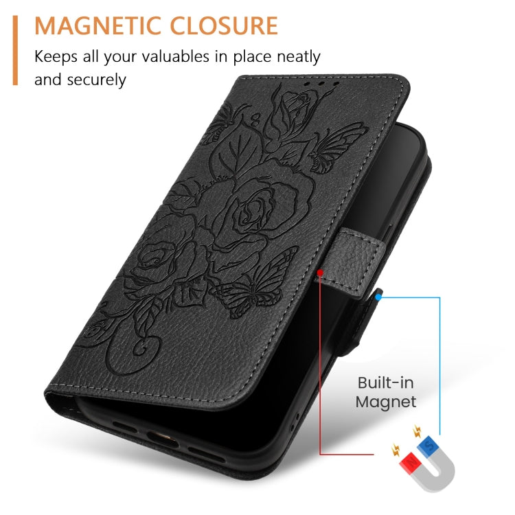 For OPPO A3 PRO 5G India Embossed Rose RFID Anti-theft Leather Phone Case