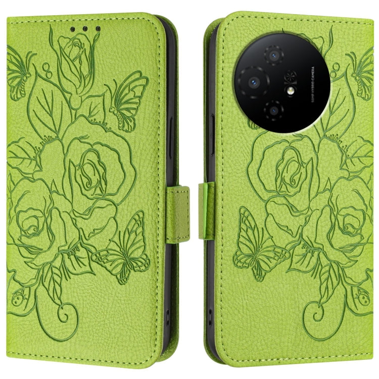 For TCL 50 XL Embossed Rose RFID Anti-theft Leather Phone Case