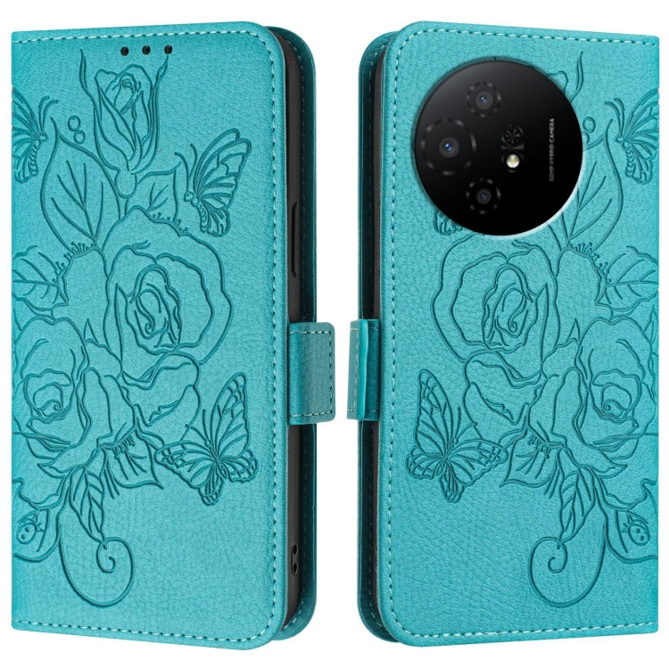 For TCL 50 XL Embossed Rose RFID Anti-theft Leather Phone Case