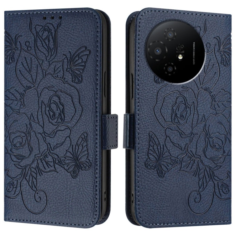 For TCL 50 XL Embossed Rose RFID Anti-theft Leather Phone Case