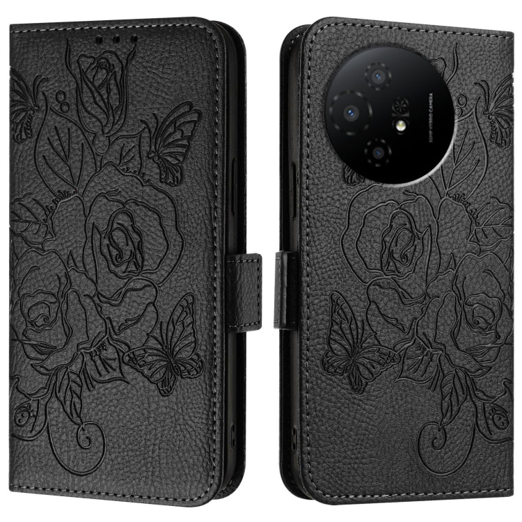 For TCL 50 XL Embossed Rose RFID Anti-theft Leather Phone Case