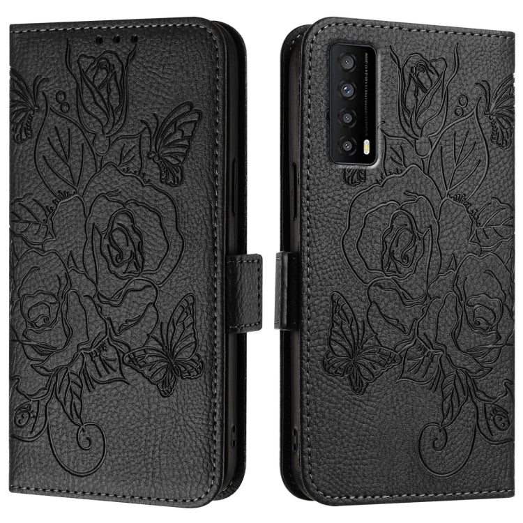 For TCL Stylus 5G Embossed Rose RFID Anti-theft Leather Phone Case