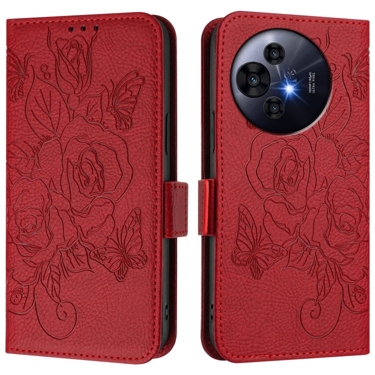 For TCL 50 Pro NxtPaper Embossed Rose RFID Anti-theft Leather Phone Case