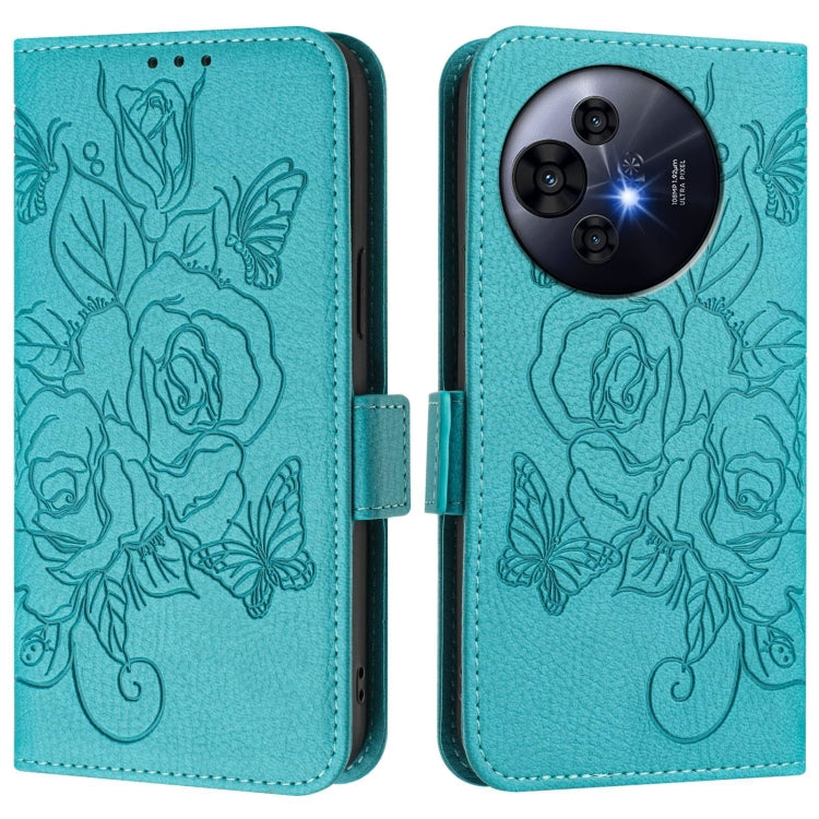 For TCL 50 Pro NxtPaper Embossed Rose RFID Anti-theft Leather Phone Case