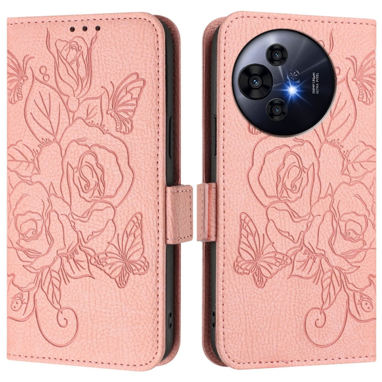 For TCL 50 Pro NxtPaper Embossed Rose RFID Anti-theft Leather Phone Case