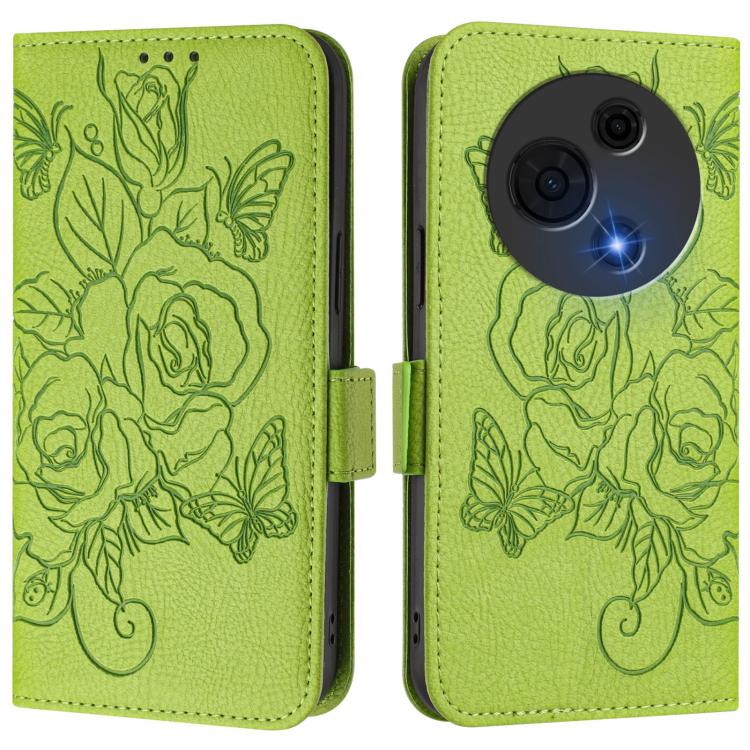 For TCL 60 NxtPaper Embossed Rose RFID Anti-theft Leather Phone Case