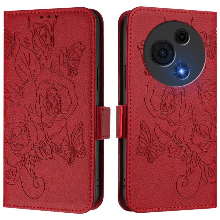 For TCL 60 NxtPaper Embossed Rose RFID Anti-theft Leather Phone Case