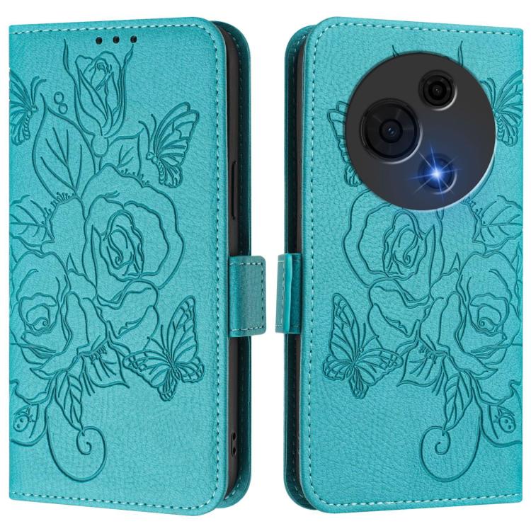 For TCL 60 NxtPaper Embossed Rose RFID Anti-theft Leather Phone Case