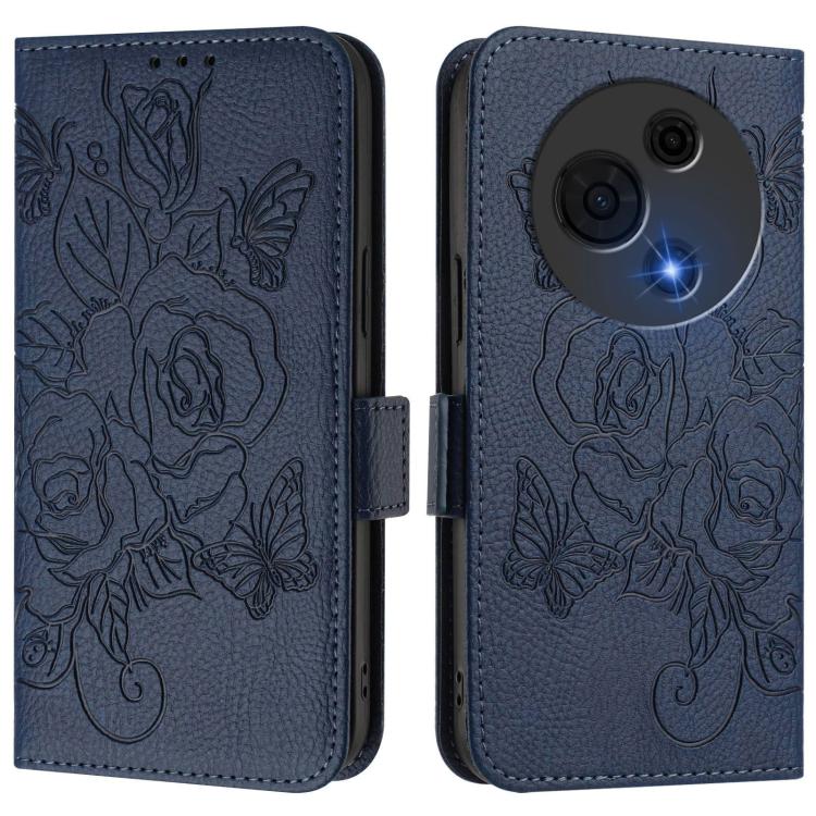 For TCL 60 NxtPaper Embossed Rose RFID Anti-theft Leather Phone Case