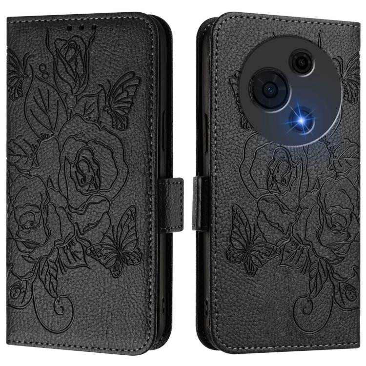 For TCL 60 NxtPaper Embossed Rose RFID Anti-theft Leather Phone Case