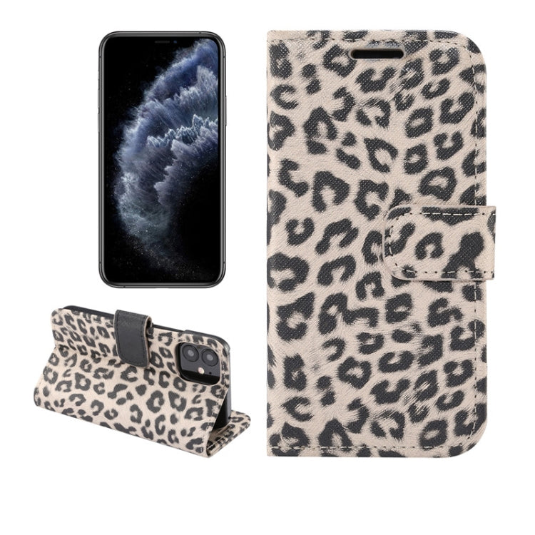 For iPhone 12 mini Leopard Print Pattern Horizontal Flip Leather Case with Card Slot and Holder