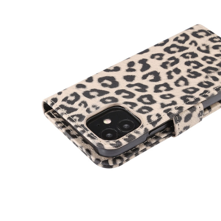 For iPhone 12 mini Leopard Print Pattern Horizontal Flip Leather Case with Card Slot and Holder