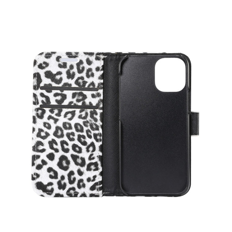For iPhone 12 mini Leopard Print Pattern Horizontal Flip Leather Case with Card Slot and Holder