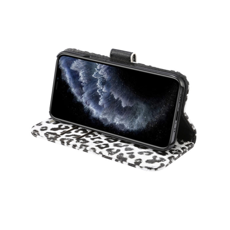 For iPhone 12 mini Leopard Print Pattern Horizontal Flip Leather Case with Card Slot and Holder