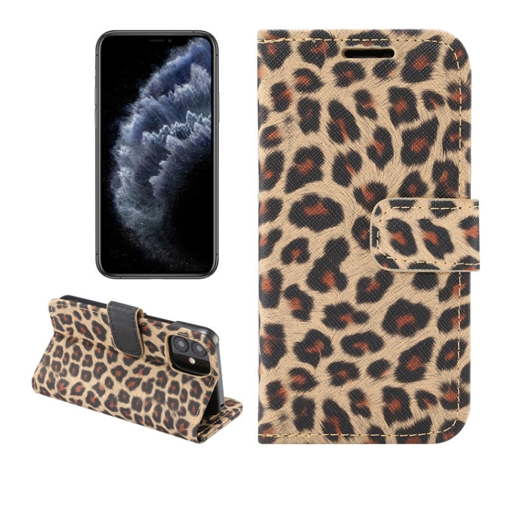 For iPhone 12 mini Leopard Print Pattern Horizontal Flip Leather Case with Card Slot and Holder