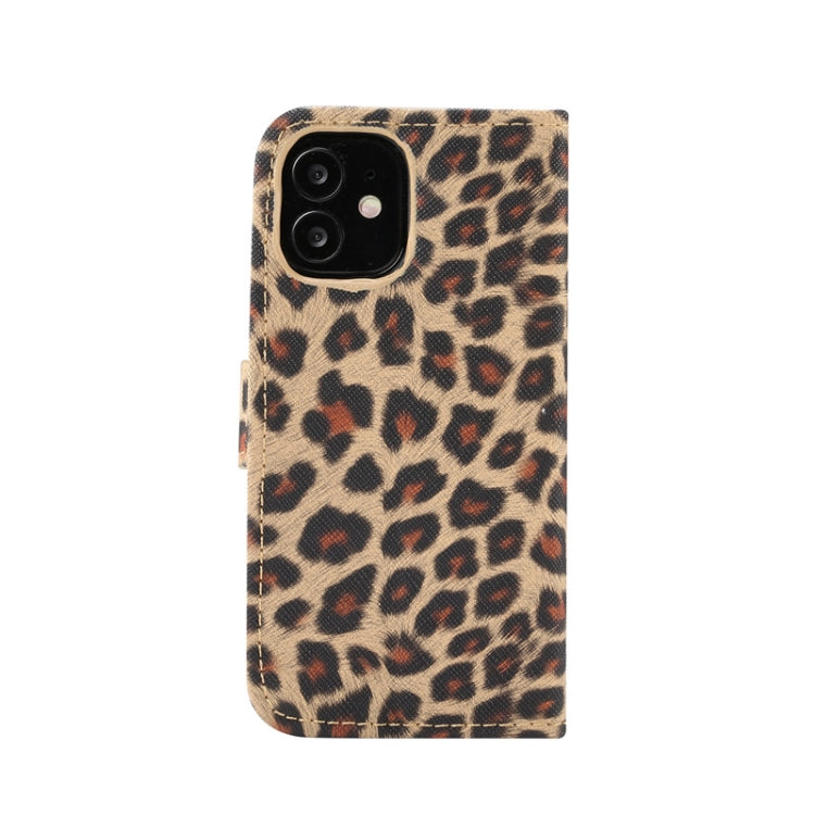 For iPhone 12 mini Leopard Print Pattern Horizontal Flip Leather Case with Card Slot and Holder