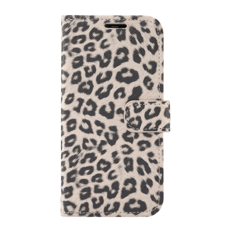 For iPhone 12 / 12 Pro Leopard Print Pattern Horizontal Flip Leather Case with Card Slot and Holder