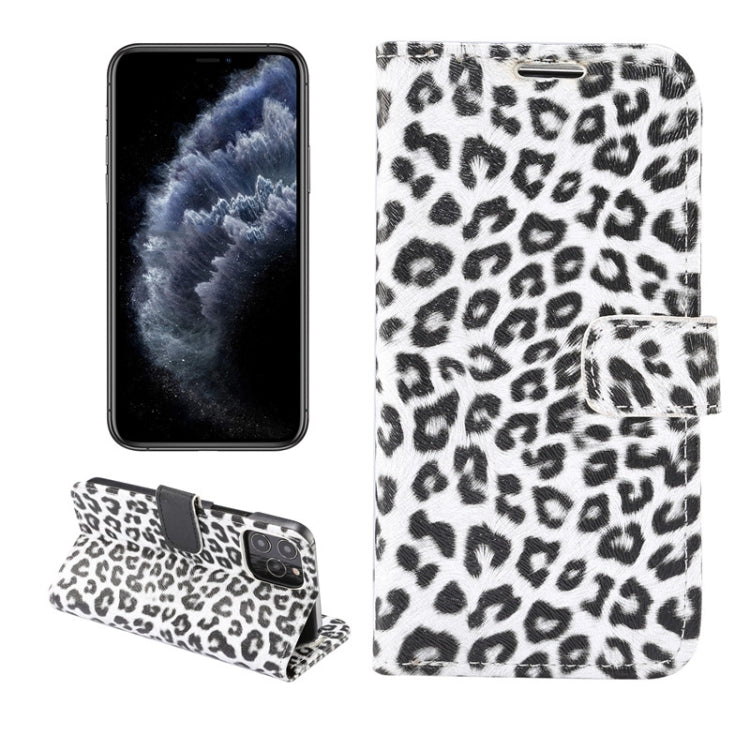 For iPhone 12 / 12 Pro Leopard Print Pattern Horizontal Flip Leather Case with Card Slot and Holder