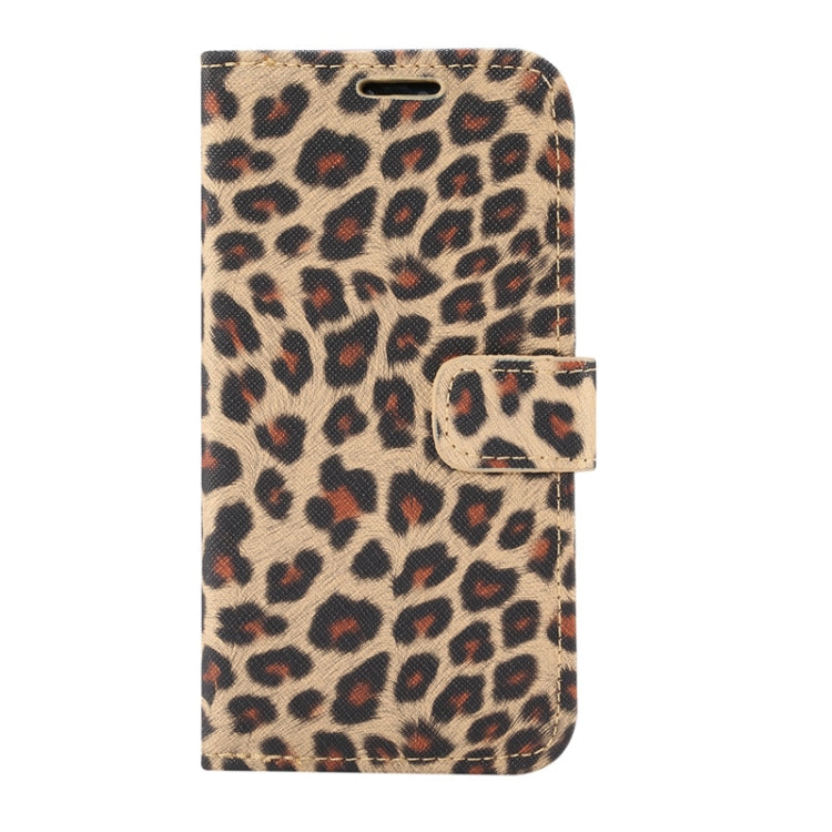 For iPhone 12 / 12 Pro Leopard Print Pattern Horizontal Flip Leather Case with Card Slot and Holder