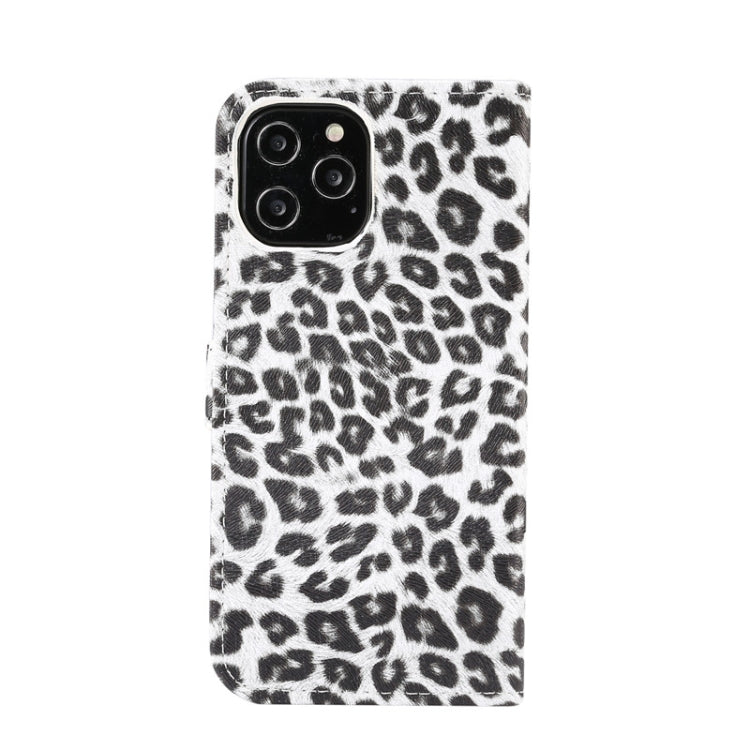 For iPhone 12 Pro Max Leopard Print Pattern Horizontal Flip Leather Case with Card Slot and Holder