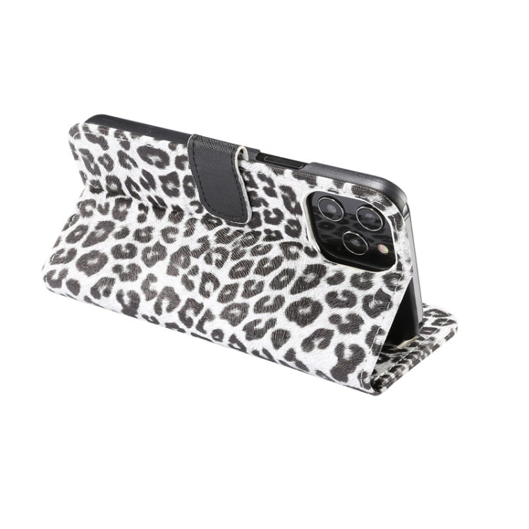 For iPhone 12 Pro Max Leopard Print Pattern Horizontal Flip Leather Case with Card Slot and Holder