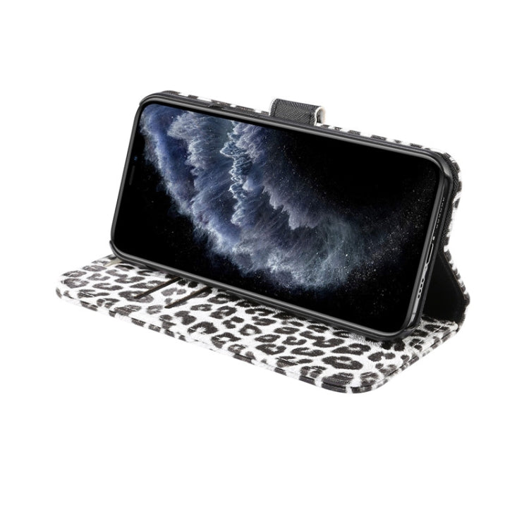 For iPhone 12 Pro Max Leopard Print Pattern Horizontal Flip Leather Case with Card Slot and Holder