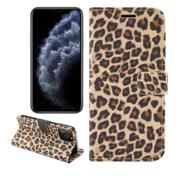 For iPhone 12 Pro Max Leopard Print Pattern Horizontal Flip Leather Case with Card Slot and Holder