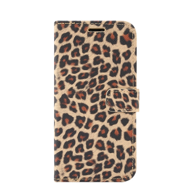 For iPhone 12 Pro Max Leopard Print Pattern Horizontal Flip Leather Case with Card Slot and Holder