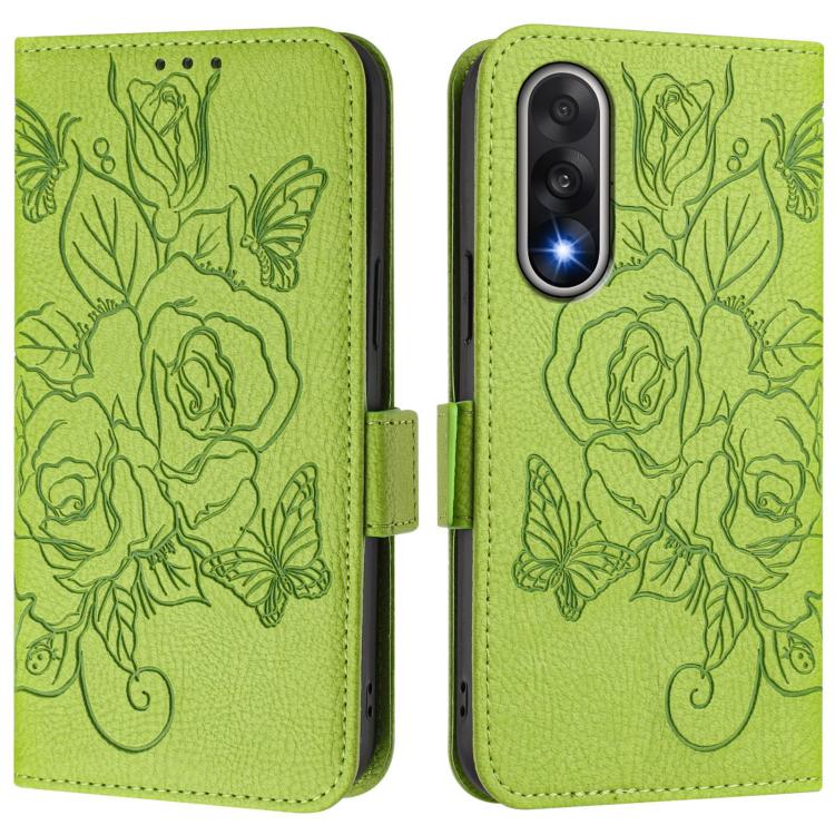 For OnePlus Ace 5 Ultra Embossed Rose RFID Anti-theft Leather Phone Case