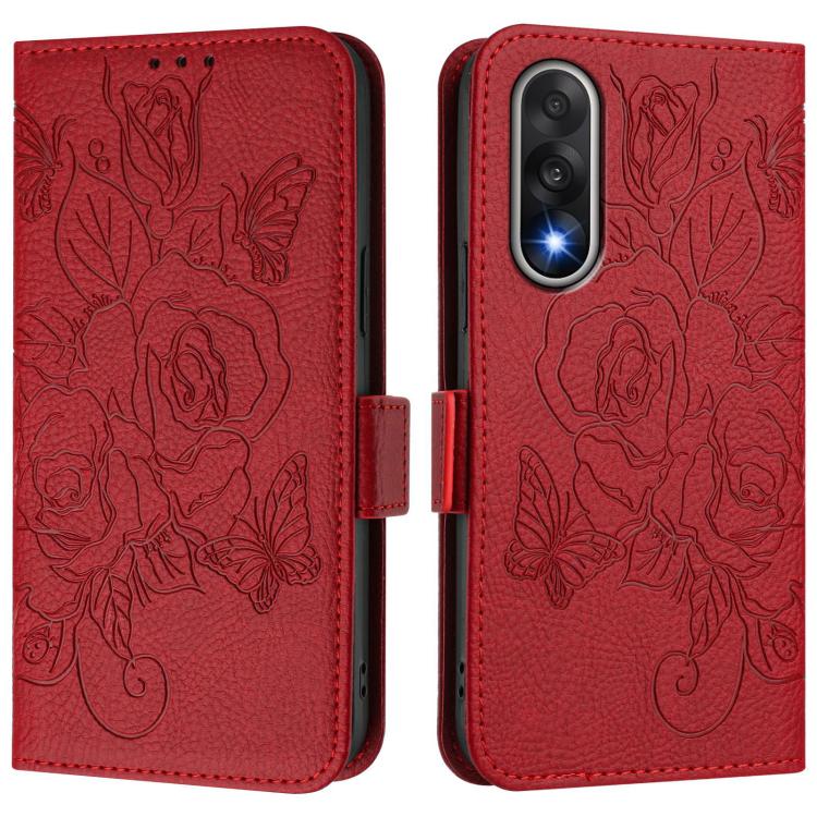 For OnePlus Ace 5 Ultra Embossed Rose RFID Anti-theft Leather Phone Case