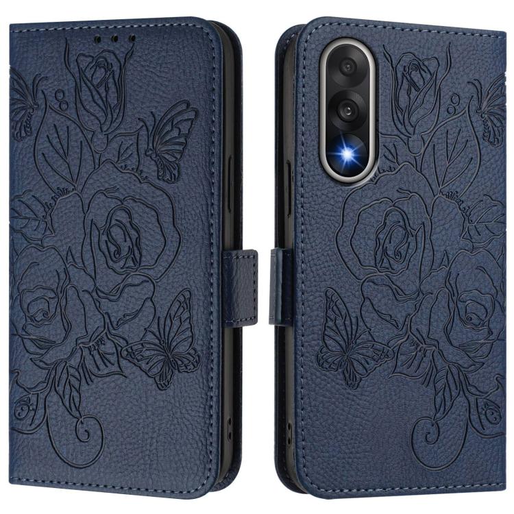 For OnePlus Ace 5 Ultra Embossed Rose RFID Anti-theft Leather Phone Case