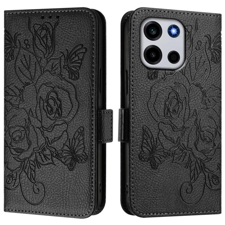 For OnePlus Turbo 6 / Turbo 6V Embossed Rose RFID Anti-theft Leather Phone Case
