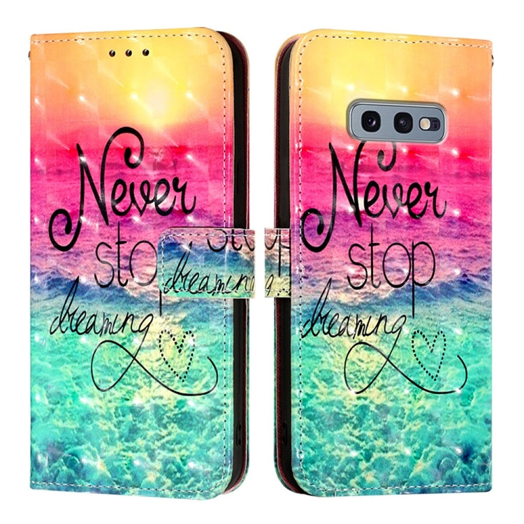 For Samsung Galaxy S10e 3D Painting Horizontal Flip Leather Phone Case