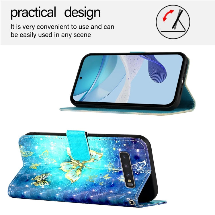 For Samsung Galaxy S10+ 3D Painting Horizontal Flip Leather Phone Case