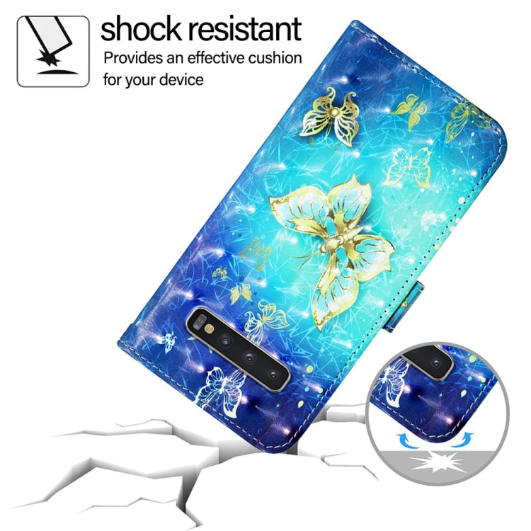 For Samsung Galaxy S10+ 3D Painting Horizontal Flip Leather Phone Case