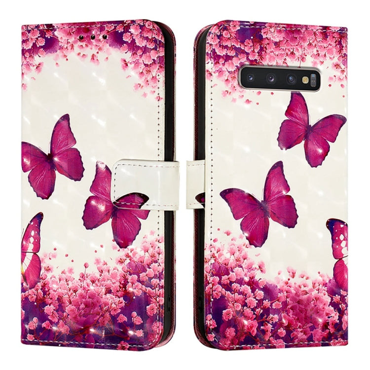 For Samsung Galaxy S10+ 3D Painting Horizontal Flip Leather Phone Case
