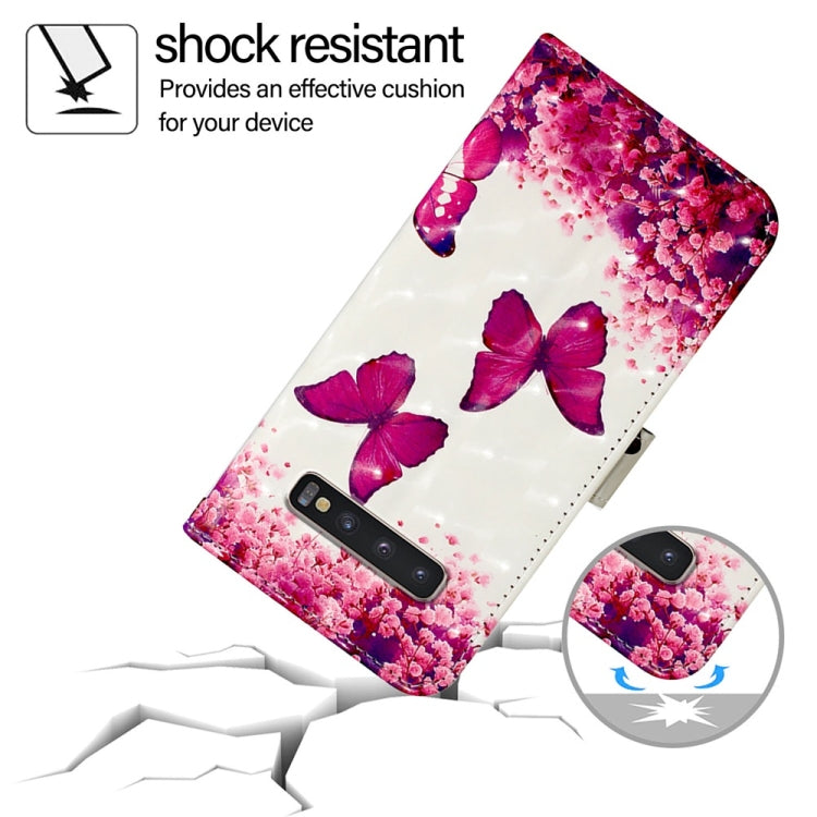 For Samsung Galaxy S10+ 3D Painting Horizontal Flip Leather Phone Case