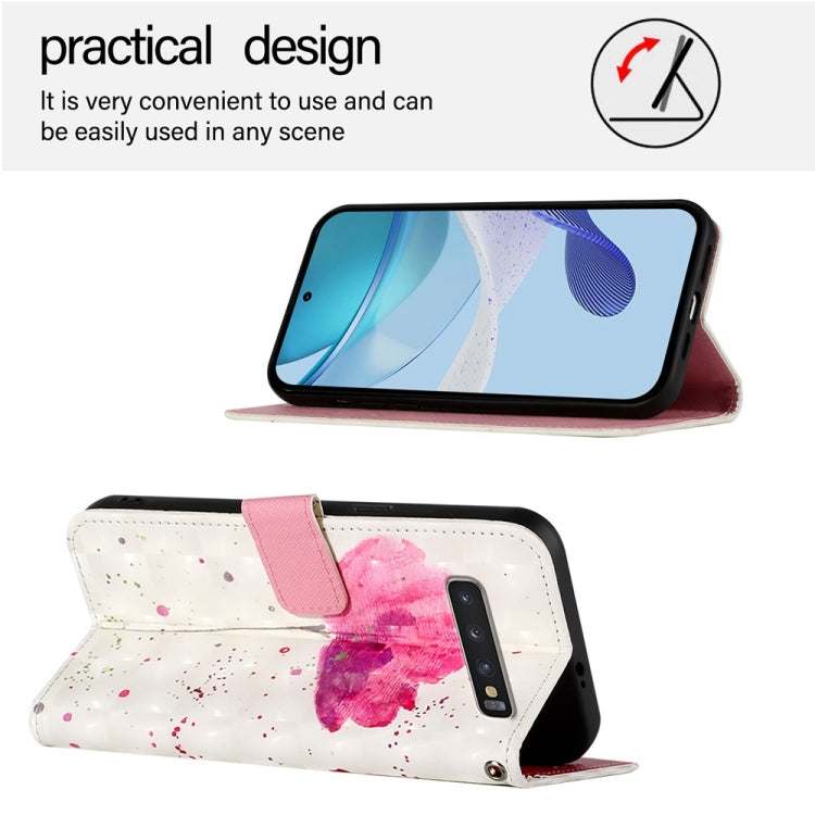 For Samsung Galaxy S10+ 3D Painting Horizontal Flip Leather Phone Case