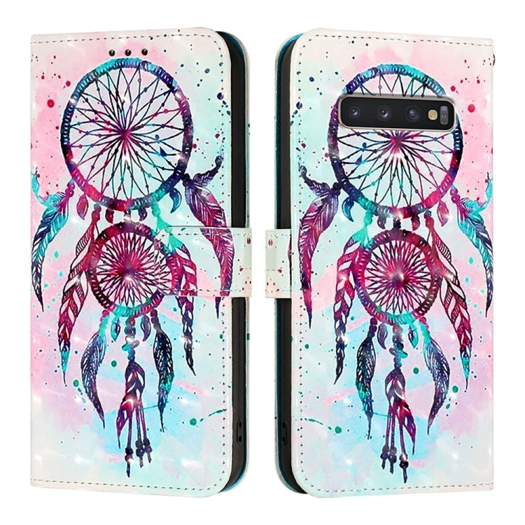 For Samsung Galaxy S10+ 3D Painting Horizontal Flip Leather Phone Case
