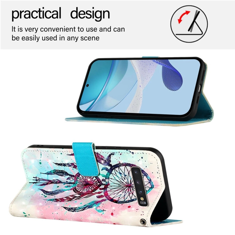 For Samsung Galaxy S10+ 3D Painting Horizontal Flip Leather Phone Case