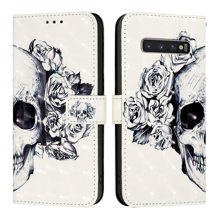 For Samsung Galaxy S10+ 3D Painting Horizontal Flip Leather Phone Case