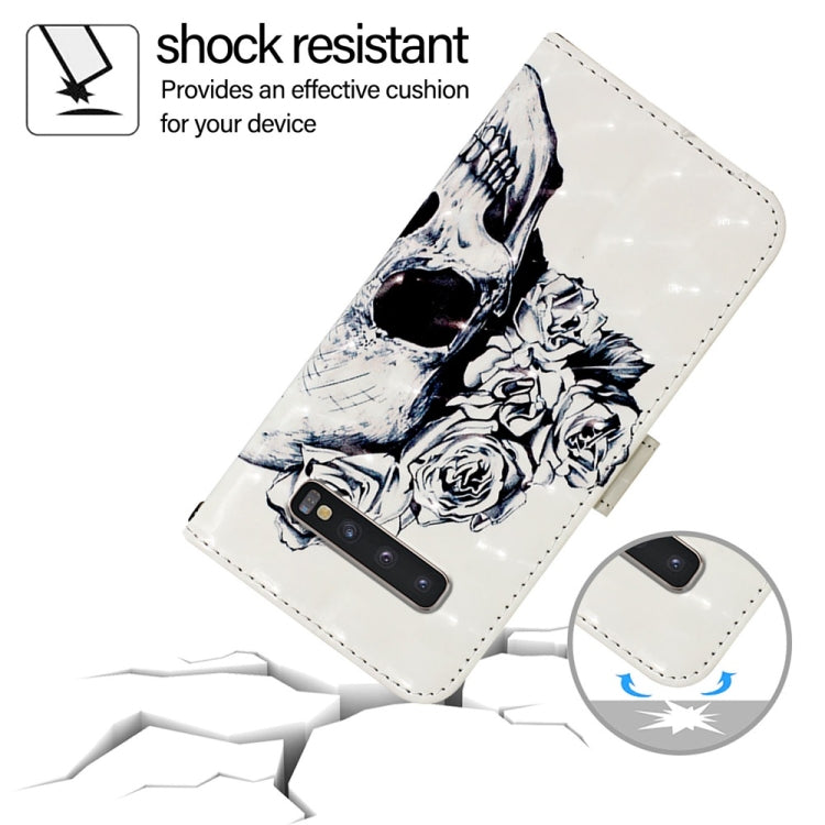 For Samsung Galaxy S10+ 3D Painting Horizontal Flip Leather Phone Case
