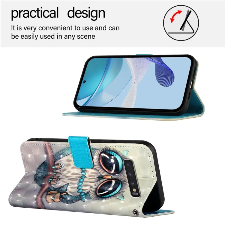 For Samsung Galaxy S10+ 3D Painting Horizontal Flip Leather Phone Case