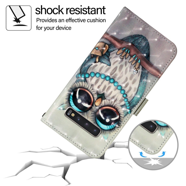 For Samsung Galaxy S10+ 3D Painting Horizontal Flip Leather Phone Case